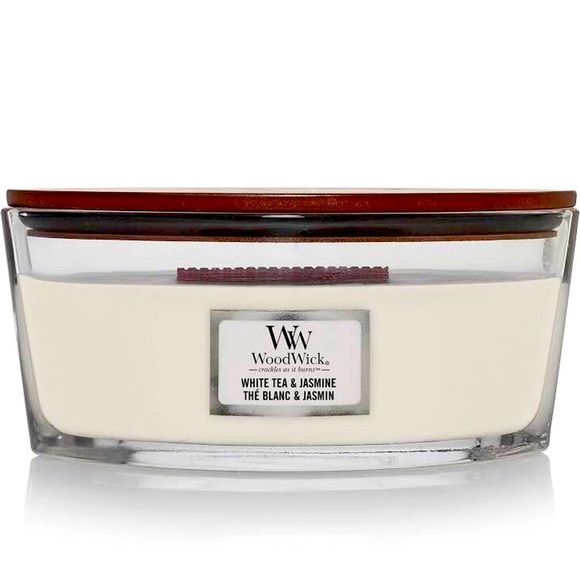 🆕 WHITE TEA & JASMINE WOODWICK CANDLE - Picture 1 of 4